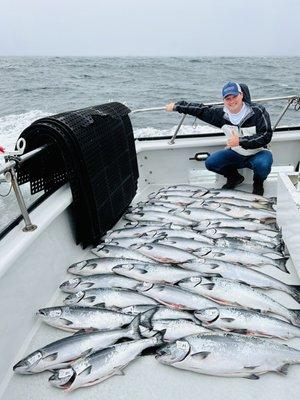 Limits of salmon for the boat