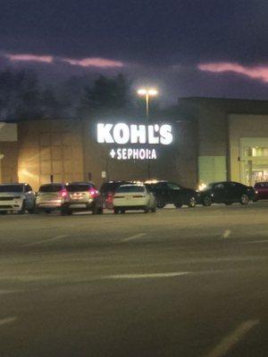 KOHLS new sign featuring SEPHORA