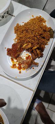 Jollof rice with chicken