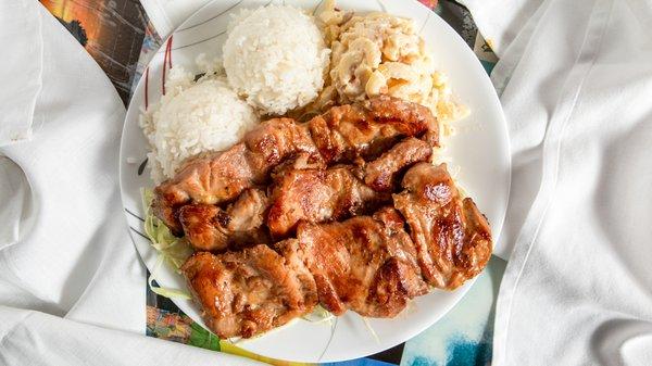 Hawaiian BBQ Chicken Plate