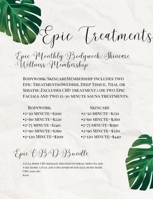 Epic Treatments Membership and CBD