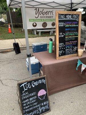 Booth at the farmer's market