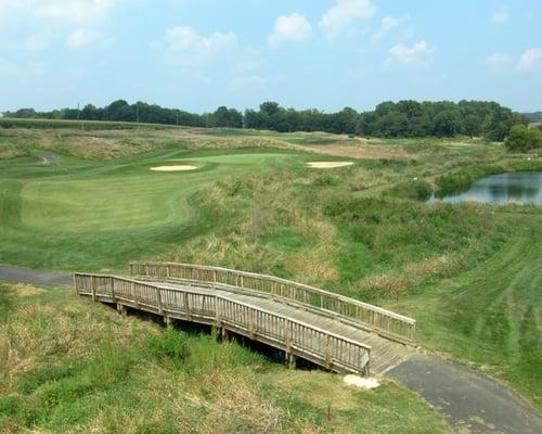 A tricky second shot to the 12th green.