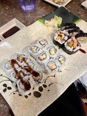 Eel Avocado Roll Crab Meat Roll Shrimp Tempura Roll