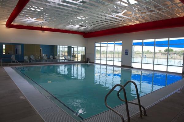 Indoor swimming lesson pool.