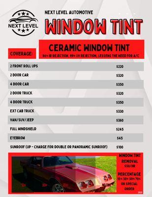 Need Window Tint? Check out your Next Level options!