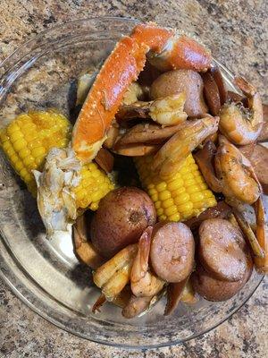 Seafood Combo "A" $21.99. Heck of a deal!