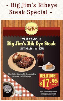 Big Jim's Rib Eye Steak