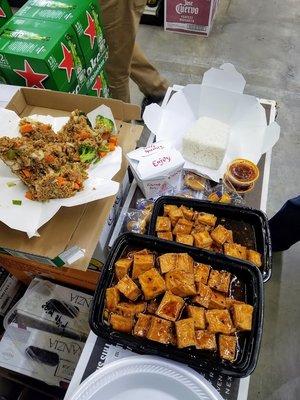 Vegetable Fried Rice and General Tso's Tofu