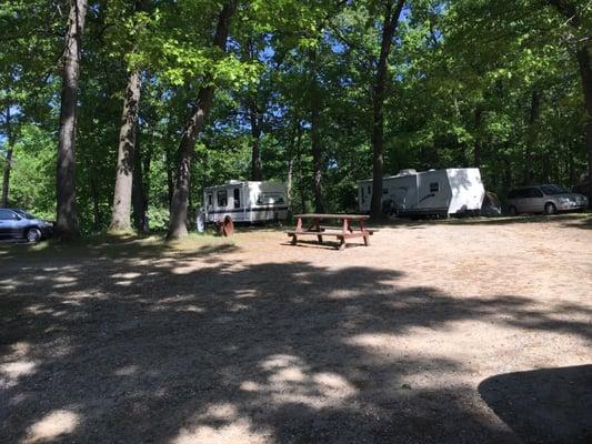 Nice picnic tables