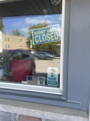 Closed on a Saturday?