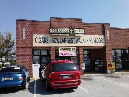 Tobacco Plus is SC's largest walk-in humidor. Cigars, premium cigars, bundled cigars in the Greenville SC area. EXIT 60 I-85