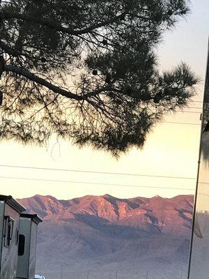 From our site! Beautiful view of the mountains!