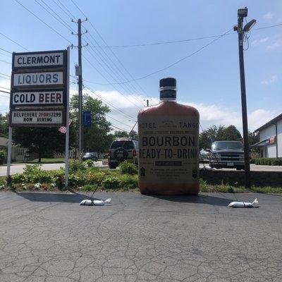 Hotel Tango brought the big bottle for lunch!