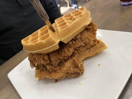 Chicken & waffles - without chipotle