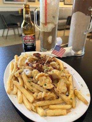 Chicken Fried Chicken Cheese Fries