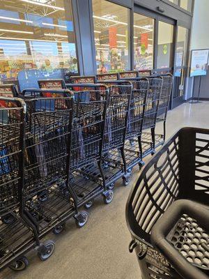 Carts by the pharmacy entrance