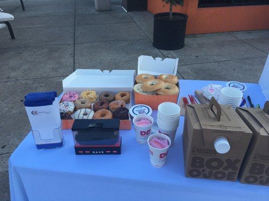 Our 1st event in partnership with Dunkin Donuts