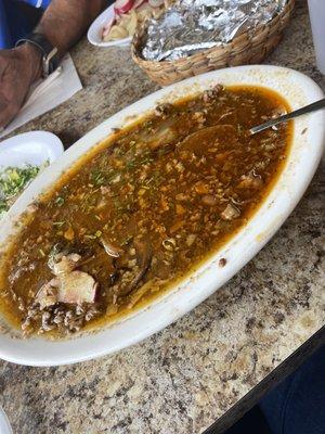 Do not recommend!  I got the famous house specialty carne en su jugo.. you can see all the grease on the plate service is also bad!