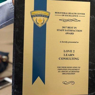 Best In Staff Satisfaction (2017) BHCOE Award.