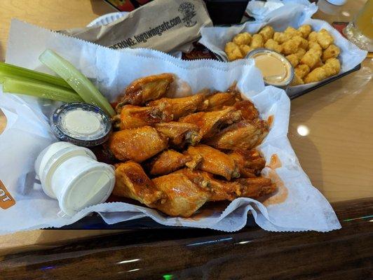 Wings and tater tots