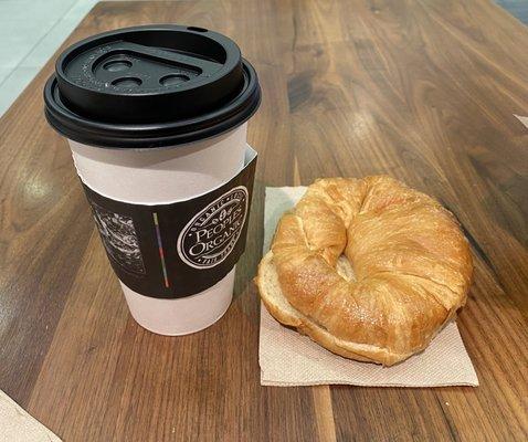 Chai Latte and Butter Croissant