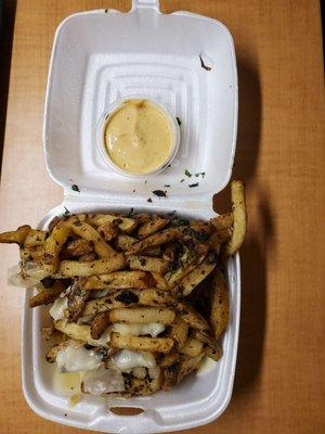 Truffle fries with aioli