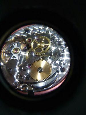 Birds Eye View of Rolex 1570. Auto wind removed.