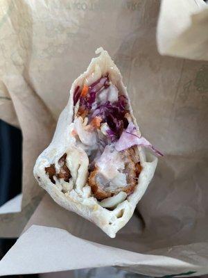 Coconut shrimp soft taco (aka burrito)