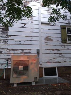 New Fujitsu heat pump installation.