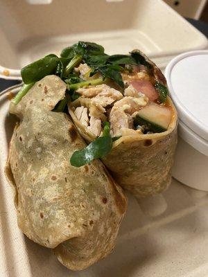 Bang Bang Shrimp Wrap with chicken added