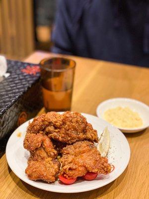 Karaage with an egg mayo(?)