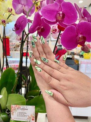 St Patricks Acrylic nails