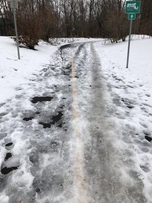 The trails are impossible to pass on a bike. Bummer!