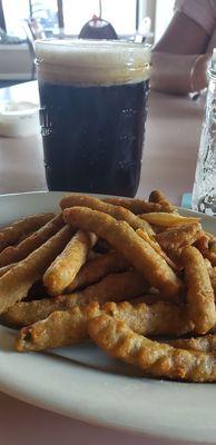 Fried Green Beans and a Black-n-Tan