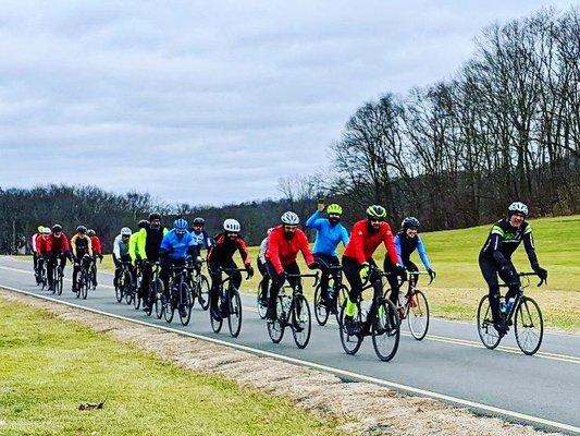 Group rides... cold weather doesn't stop us