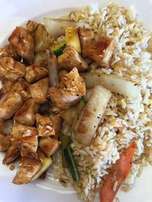 This is the chicken teriyaki with fried rice