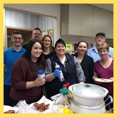 New Year's breakfast at the Boise office!