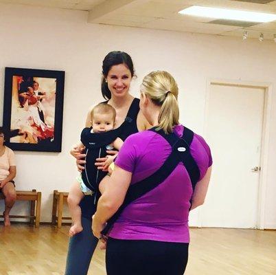 Babywearing Dance Class is a wonderful place to meet other new parents, bond with your baby, and for postpartum fitness. Join us!