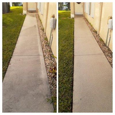 Walkway pressure cleaned