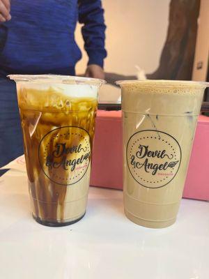 royal milk tea and vietnamese coffee ($6.50 each)