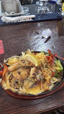 Shrimp fajitas