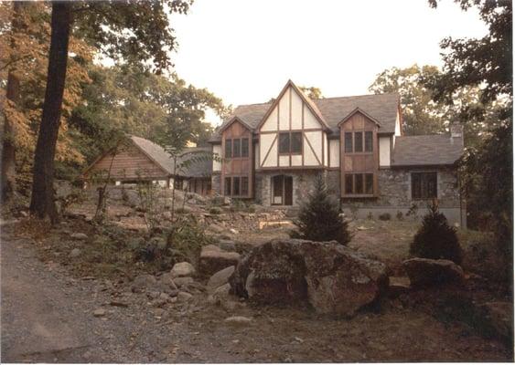 Custom designed residence of all masonry construction.