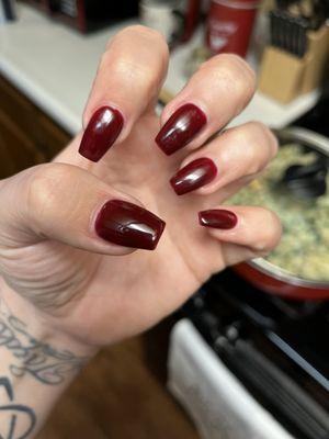 Red 91 gel paint by Kate