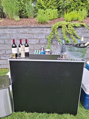 Portable Bar for rent. Bartenders available. Beer, wine and beverage packages.