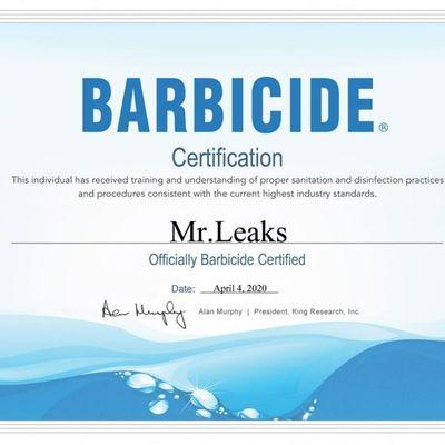 Barbicide Certification