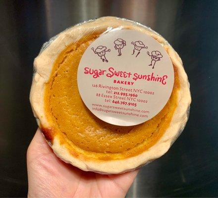 4.5" Mini Pumpkin Pie $6.50 (delivery)