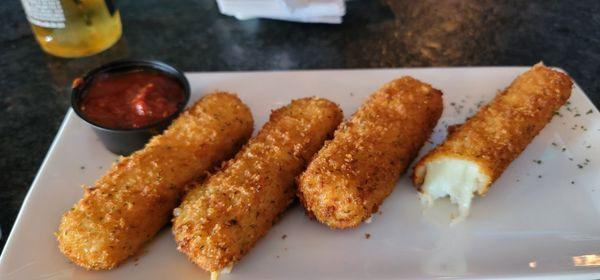 The mozzarella sticks are solid.