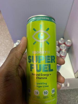 Complimentary power drink by super fuel.