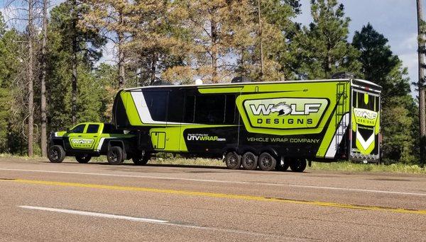 Full truck and 5th Wheel Trailer wrap